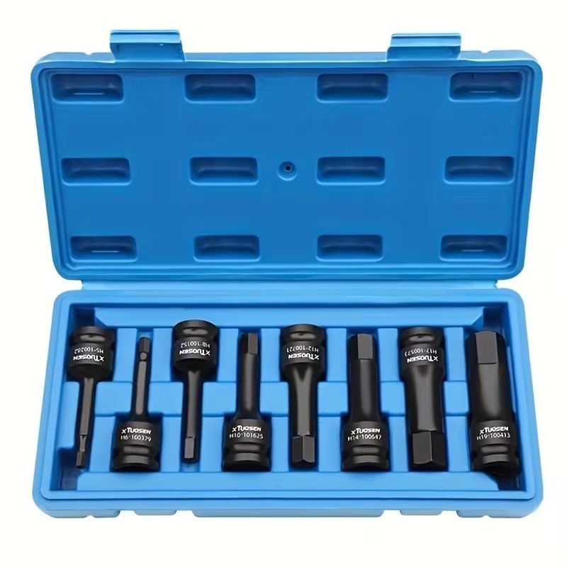 TUOSENG 8PCS Hex Bit Socket Set 1/2