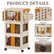 3 Tier Rolling Cart Utility Cart w/ Handle & Wheel Home Essentials