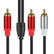 RCA Y Splitter Cable Audio Jack Female to Male Connector 1RCA to 2RCA AV Adapters