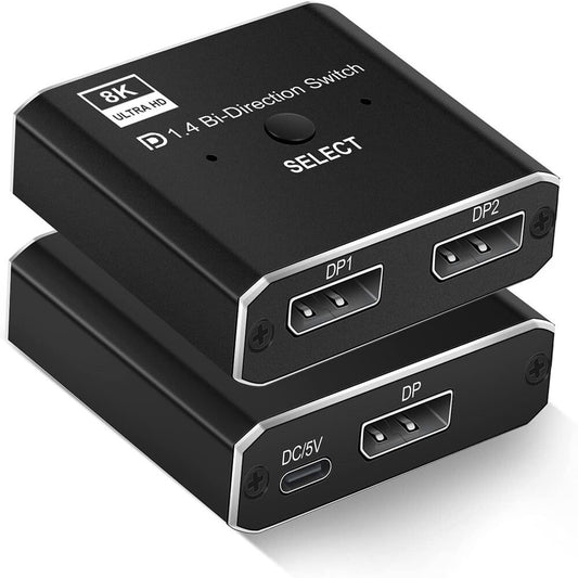 Displayport 1.4 Splitter Switcher 8K/60Hz DP Bi-Direction for Projector ...