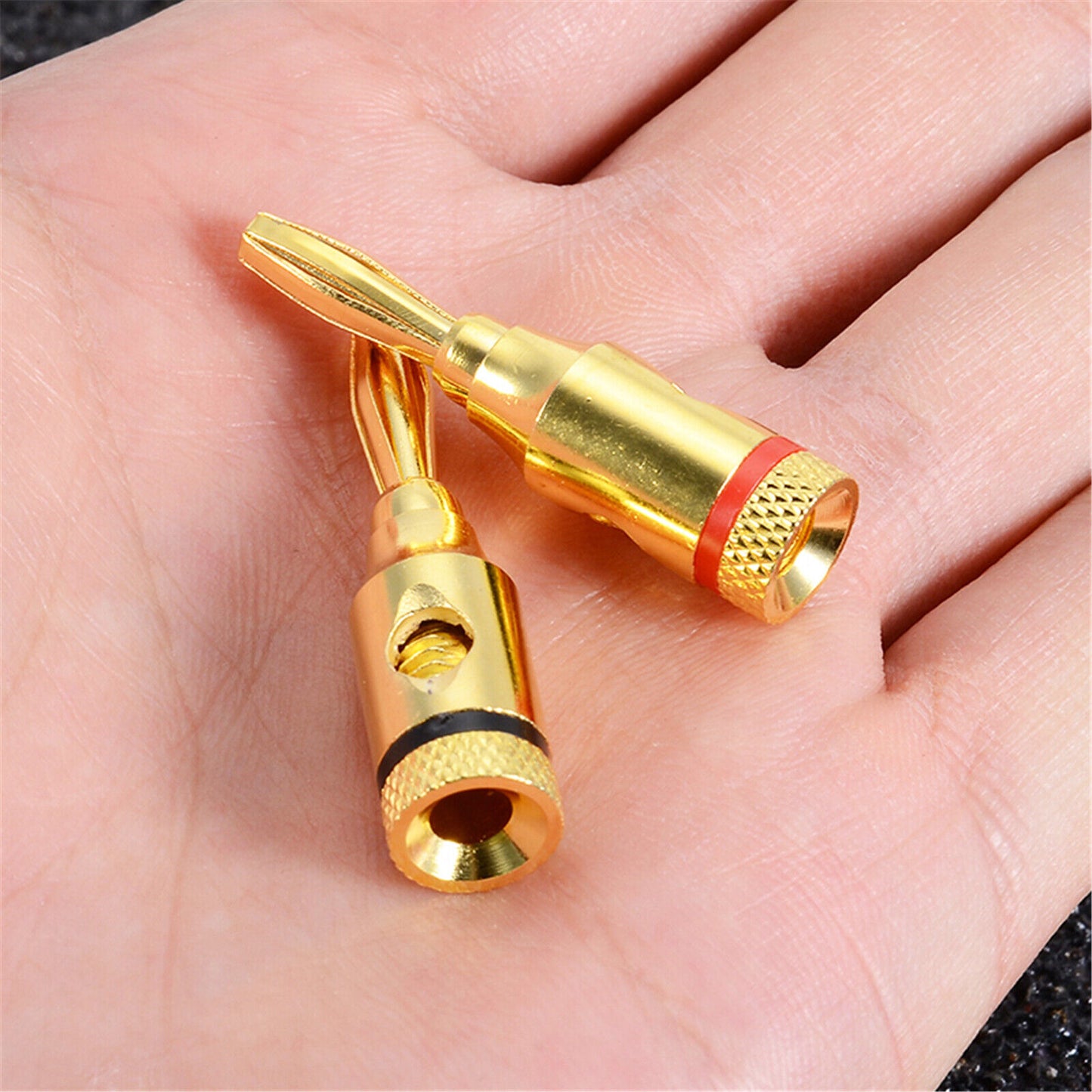 10 Pair 4mm Banana Plug Gold Plated Musical Audio Speaker Cable Wire Connector (10*M24+M25)