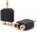 3.5mm TRS 1/8 Inch Stereo Aux Male to 2RCA Female Audio Adapter AV adapters