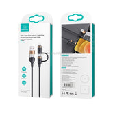 PD 60W Charging 4 In 1 3A Micro USB & Type-C 8pin Braided Data Cable Mobile Accessories