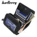 Baellerry Men's Short Wallet Trifold Slim PU Leather w/ Zipper Coin Card Pocket Home Essentials