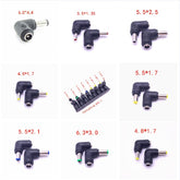 90° 8 in 1 AC DC Power Charger 5.5*2.1mm Female Plug Adapter Power supply/Charger