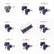 90° 8 in 1 AC DC Power Charger 5.5*2.1mm Female Plug Adapter Power supply/Charger