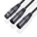 EverTech 0.5M XLR Balanced 1 Female to 2 Male Y Splitter Cord AV Cables