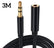 Aux 3.5mm Male to Female Extension Cable AV CABLES