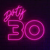 40cm x 40cm 'Dirty 30' Ready-Made 12V LED Signs