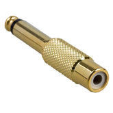 6.35mm 1/4" Male Mono Plug To 1 RCA Female M14 AV Adapters