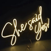 60cm X 39cm 'She Said Yes!' 12V Ready-Made LED Signs