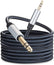 EVERTECH 3.5mm to 6.35mm Stereo 6.5mm 1/4 inch Amplifier Guitar Fabric AV Cables