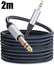 EVERTECH 3.5mm to 6.35mm Stereo 6.5mm 1/4 inch Amplifier Guitar Fabric AV Cables