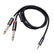 EVERTECH 3.5mm 1/8" TRS Stereo to Dual 6.35mm 1/4" TS Mono Y Splitter AV Cables