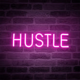USB Powered Hustle Sign White or Pink Ready-Made LED Signs