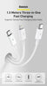 Baseus 1.5m Fast charging 3 in 1 Cable USB-A to Micro USB C & 8pin Cable Mobile Accessories