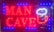 55cm X 33cm MAN CAVE Ready-Made LED Signs