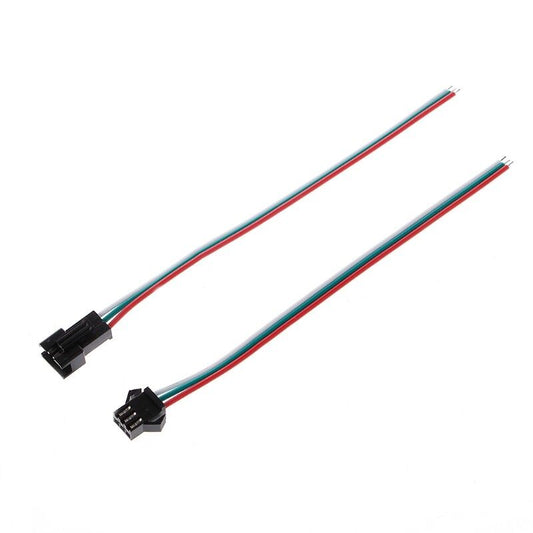 1 Pairs JST SM 3 Pin Male Female Connector (L29/30) Cable For WS2811 LED Strip
