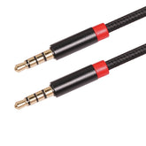 1M 4 Pole 3.5mm Aux Male to Male cable AV CABLES