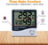 Digital Indoor Hygrometer Room Thermometer W/Alarm Clock Home Essentials