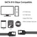 SATA Data Cable Adapter 6Gbps for HDD SSD PC Accessories