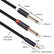 EVERTECH 3.5mm 1/8" TRS Stereo to Dual 6.35mm 1/4" TS Mono Y Splitter AV Cables
