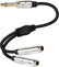 6.35mm Mono TS Guitar Signal Audio Y Splitter Cable 1/4 Mono Male to Dual Female AV Adapters
