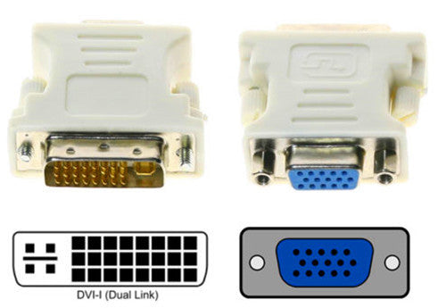 45 Pin Visual Adapter DVI-I male 24+5 Pin to VGA 15 Pin female Video Adapter (M19) Converte ...