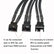 27cm SATA 15Pin to 2/3/4 Way 3 Pin/4 Pin For PC Fan PC Accessories