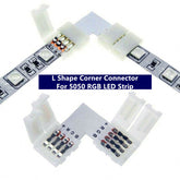 10mm 4 Pin L Shape 90° Corner Adaptor For RGB LED Strip