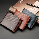 Men's PU Leather Wallet Coin Pocket Purse Wallet Multiple Card Slots Compact Home Essentials