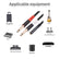 30cm 3.5mm AUX TRS Female to Dual 6.35mm Mono (ES23) TS Male Splitter AV Cables