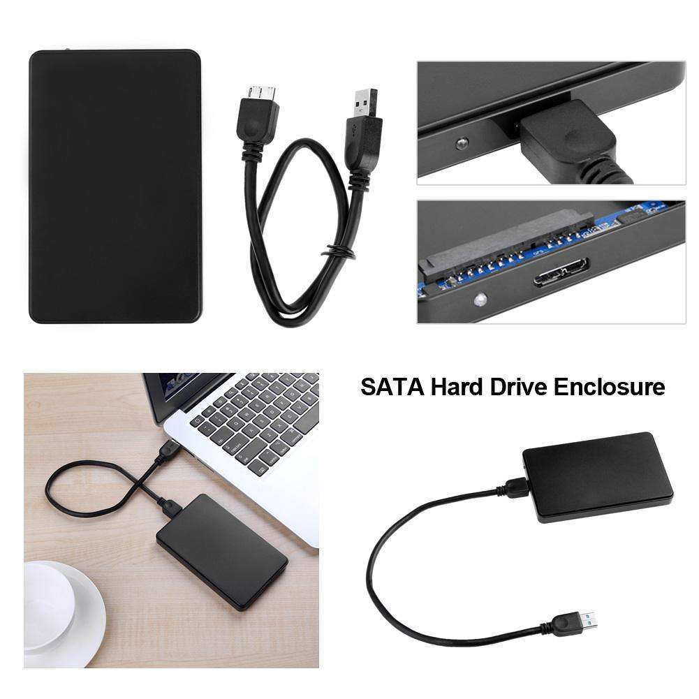 2.5" Hard Drive SATA USB3.0 Caddy Enclosure PC Accessories