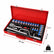 24Pcs Drive Socket Ratchet Wrench Set Automotive Tools