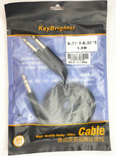 1.5m 6.35mm Male Stereo TRS to Dual 6.35mm Mono TS Cable CS09 AV Cables