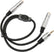50cm Aux 3.5mm Male to Dual 6.35mm Female 1 to 2 Y Splitter Cable Stereo AV Adapters