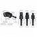 4-Piece Right Angle Drill Adaptor Impact Drill Bit Extension 360° Rotatable Kit DIY & Home Tools