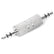 3.5mm Stereo AUX Male to Male Audio Adapter Metal Silver 3 Pole Headphone Couple AV Adapters