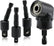 4-Piece Right Angle Drill Adaptor Impact Drill Bit Extension 360° Rotatable Kit DIY & Home Tools
