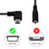 15cm Mini-USB Male to Aux Female Right Angled Cable Adapter AV adapters