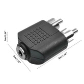 3.5mm AUX Female to 2RCA Male Audio Adapter M15 Splitter AV Adapters
