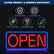 54x25cm LED Open Sign Remote Controlled W/ 12V Adapter & Chain Ready-Made LED Signs