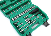 46/53PCS Deep Socket and Metric Wrench 1/4" Set DIY & Home Tools