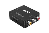 HDMI to RCA AV CVBS 3RCA Converter Adapter Box LS62 AV Adapters