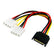 20cm 15 Pin SATA Male to 4 Pin Molex 2 Female IDE HDD Power Cable 20cm PC Accessories