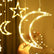 Warm White Solar Moon and Stars Xmas lights 3.5M Long Party Effects