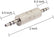 3.5mm Stereo AUX Male to Male Audio Adapter Metal Silver 3 Pole Headphone Couple AV Adapters