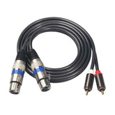 1.5m Dual XLR Female to Dual RCA Male Cord AV Cables