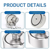 Double Sided Magnet Neodymium Strong Salvage Fishing Recovery Dual Way 75/94mm Outdoor Gear