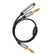 0.5m 6.35mm Female to Dual 1/4" Male Stereo Splitter AV Cables
